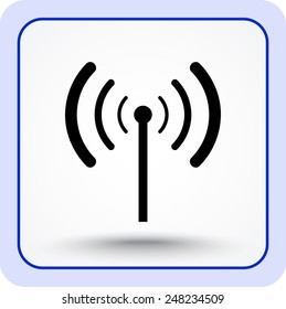 Wireless sign icon, vector illustration. Flat design style 