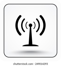 Wireless sign icon, vector illustration. Flat design style 