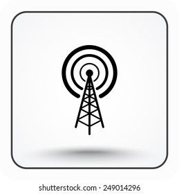 Wireless sign icon, vector illustration. Flat design style 