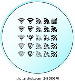 Wireless sign icon, vector illustration. Flat design style 