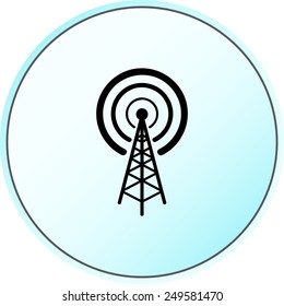 Wireless sign icon, vector illustration. Flat design style 