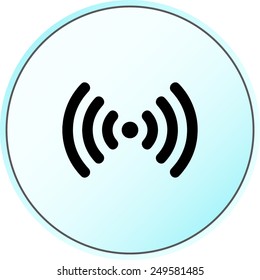 Wireless sign icon, vector illustration. Flat design style 