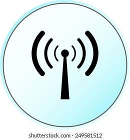 Wireless sign icon, vector illustration. Flat design style 