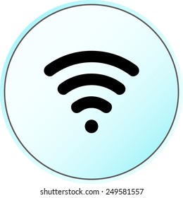 Wireless sign icon, vector illustration. Flat design style 