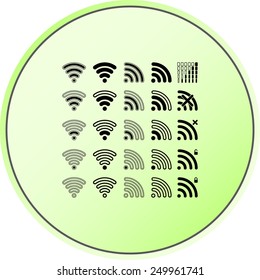 Wireless sign icon, vector illustration. Flat design style 
