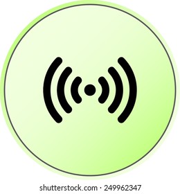 Wireless sign icon, vector illustration. Flat design style 