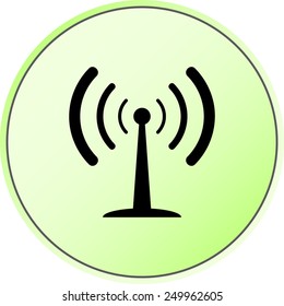 Wireless sign icon, vector illustration. Flat design style 