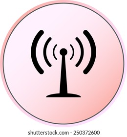 Wireless sign icon, vector illustration. Flat design style 