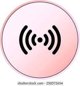 Wireless sign icon, vector illustration. Flat design style 