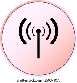 Wireless sign icon, vector illustration. Flat design style 