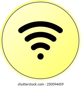 Wireless sign icon, vector illustration. Flat design style 