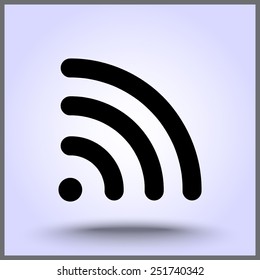 Wireless sign icon, vector illustration. Flat design style 