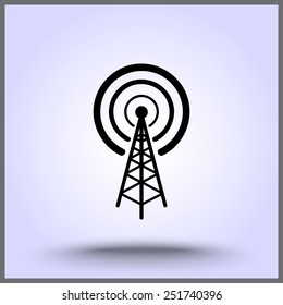 Wireless sign icon, vector illustration. Flat design style 