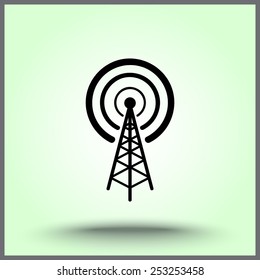 Wireless sign icon, vector illustration. Flat design style 