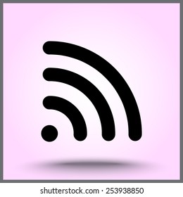 Wireless sign icon, vector illustration. Flat design style 
