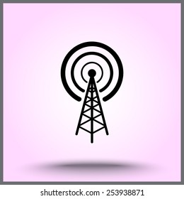 Wireless sign icon, vector illustration. Flat design style 
