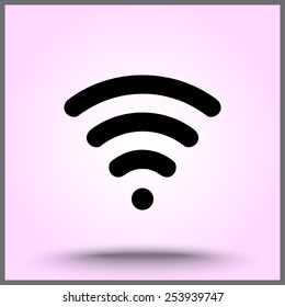 Wireless sign icon, vector illustration. Flat design style 