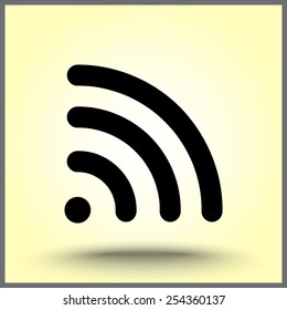 Wireless sign icon, vector illustration. Flat design style 