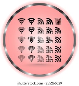 Wireless sign icon, vector illustration. Flat design style 