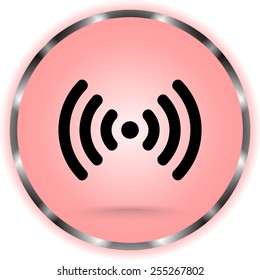 Wireless sign icon, vector illustration. Flat design style 