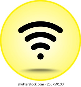 Wireless sign icon, vector illustration. Flat design style 