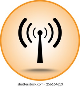 Wireless sign icon, vector illustration. Flat design style 
