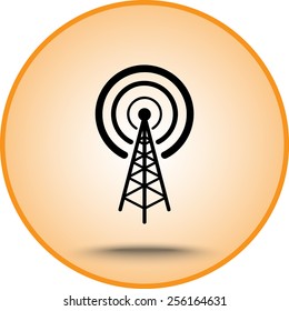 Wireless sign icon, vector illustration. Flat design style 