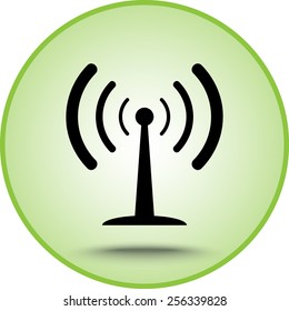 Wireless sign icon, vector illustration. Flat design style 