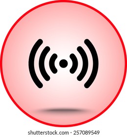 Wireless sign icon, vector illustration. Flat design style 