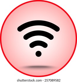 Wireless sign icon, vector illustration. Flat design style 