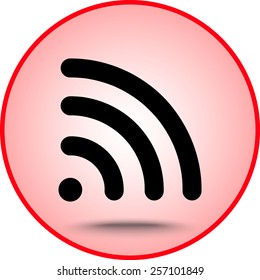 Wireless sign icon, vector illustration. Flat design style 
