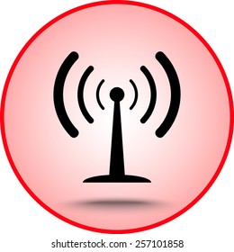 Wireless sign icon, vector illustration. Flat design style 
