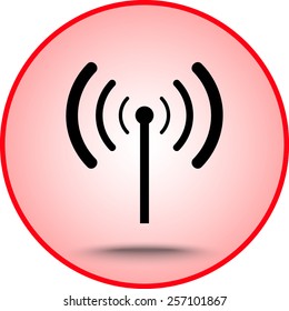 Wireless sign icon, vector illustration. Flat design style 