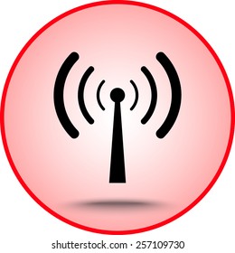 Wireless sign icon, vector illustration. Flat design style 