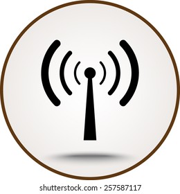 Wireless sign icon, vector illustration. Flat design style 