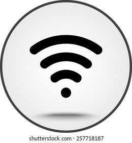 Wireless sign icon, vector illustration. Flat design style 