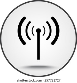 Wireless sign icon, vector illustration. Flat design style 