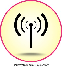 Wireless sign icon, vector illustration. Flat design style 