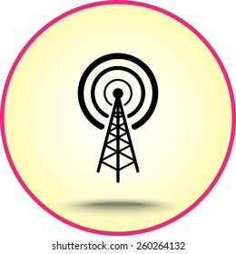 Wireless sign icon, vector illustration. Flat design style 