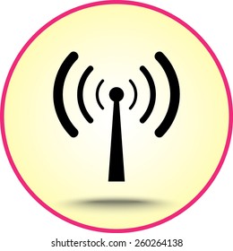 Wireless sign icon, vector illustration. Flat design style 