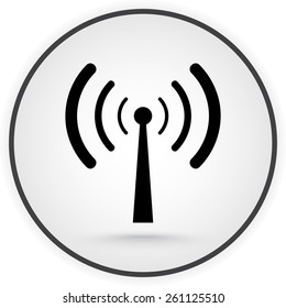 Wireless sign icon, vector illustration. Flat design style 