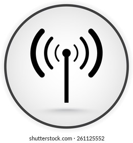 Wireless sign icon, vector illustration. Flat design style 