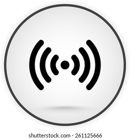Wireless sign icon, vector illustration. Flat design style 
