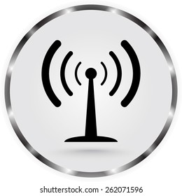 Wireless sign icon, vector illustration. Flat design style 