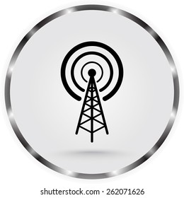 Wireless sign icon, vector illustration. Flat design style 