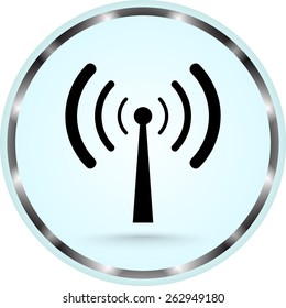 Wireless sign icon, vector illustration. Flat design style 