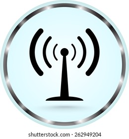 Wireless sign icon, vector illustration. Flat design style 