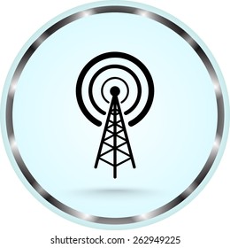Wireless sign icon, vector illustration. Flat design style 