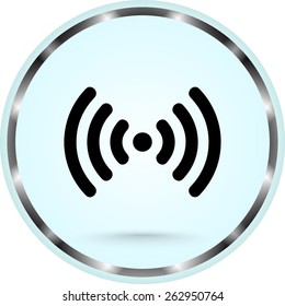 Wireless sign icon, vector illustration. Flat design style 
