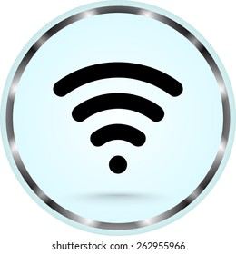 Wireless sign icon, vector illustration. Flat design style 